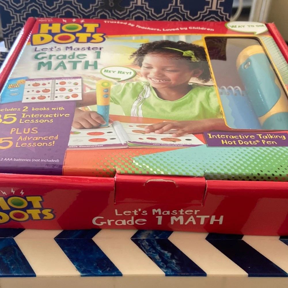 Hot Dots First Grade Math Practice Educational Cards Interactive Pen System